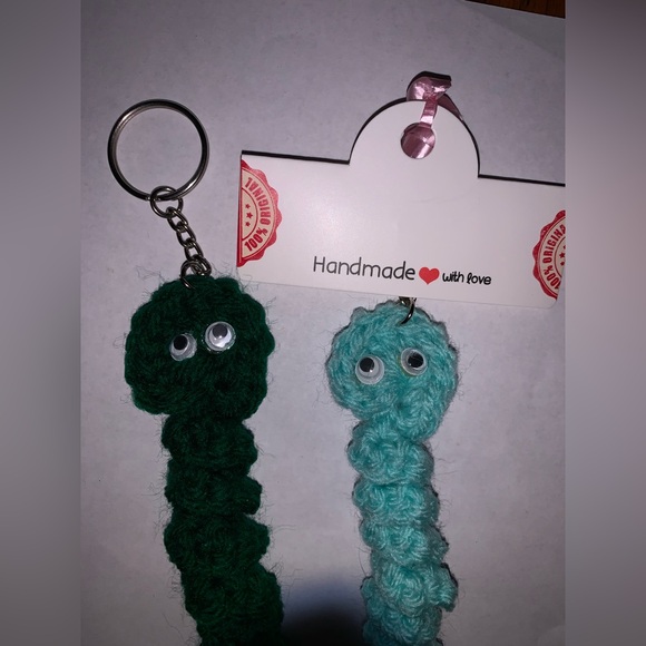 Handmade Crochet Worry Worm keychains (Pics coming soon) - Picture 3 of 5